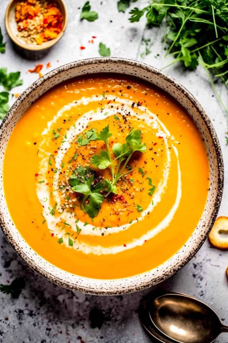 شوربة الجزر بالكريمة